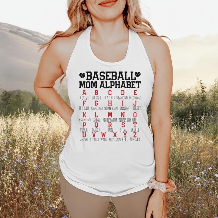 Baseball Mom Alphabet Flowy Tank