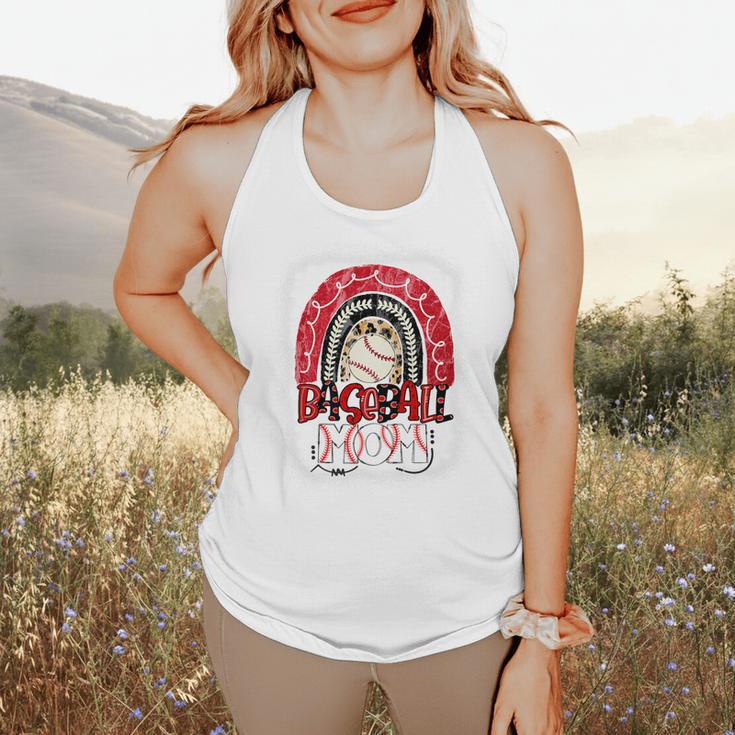 Baseball Mom Rainbow Boho Mommy Premium Flowy Tank