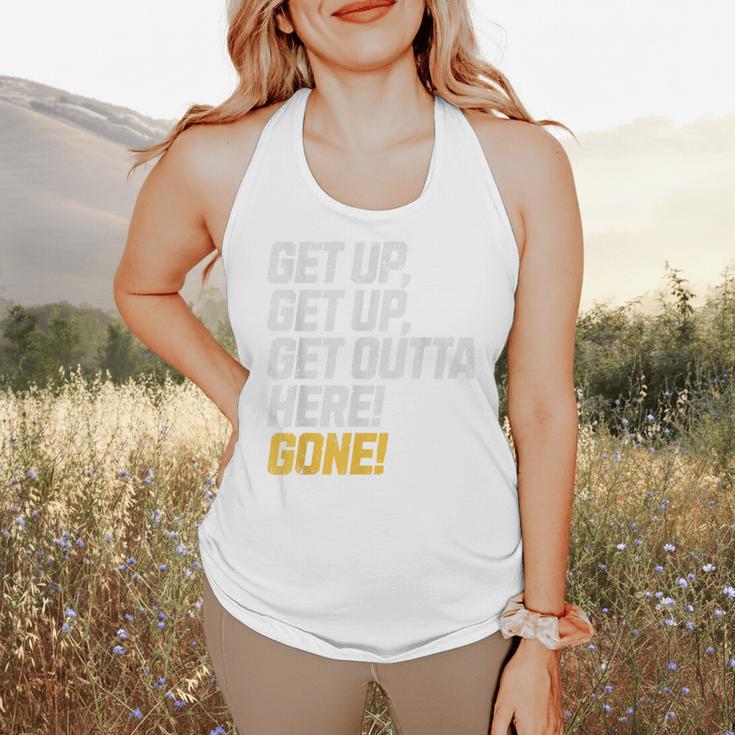 Baseball Player Get Up Get Outta Here Gone Home Run Flowy Tank