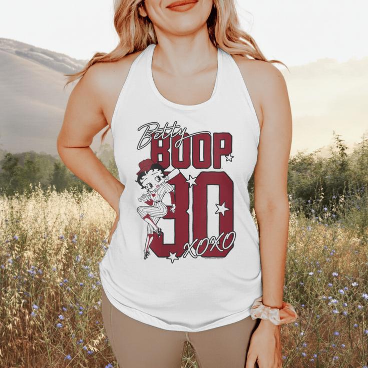 Betty Boop Baseball Logo Jersey With Stars Cute Cartoon Flowy Tank Betty Boop Baseball Logo Jersey With Stars Cute Cartoon Flowy Tank