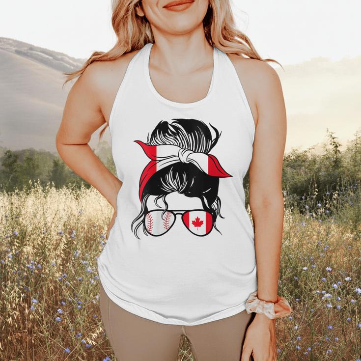Canadian Baseball Mom Canada Flag Baseball Girl Flowy Tank Canadian Baseball Mom Canada Flag Baseball Girl Flowy Tank