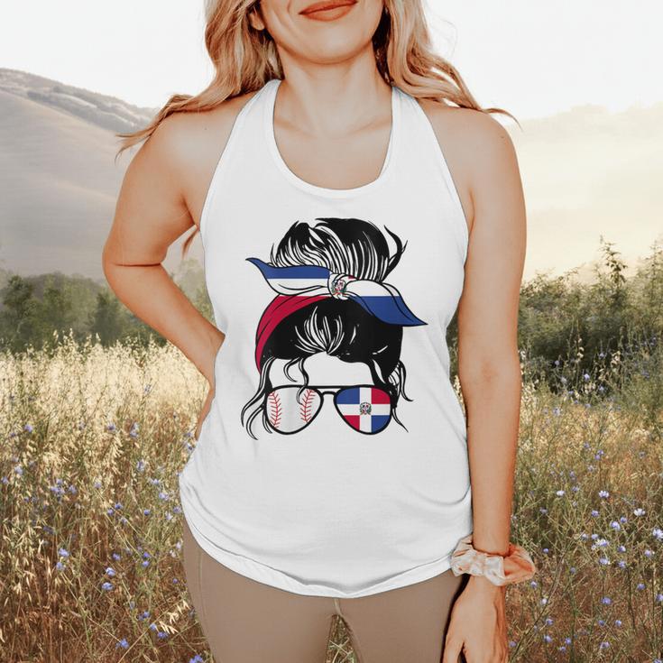 Dominican Baseball Mom Dominican Baseball Girl Flowy Tank