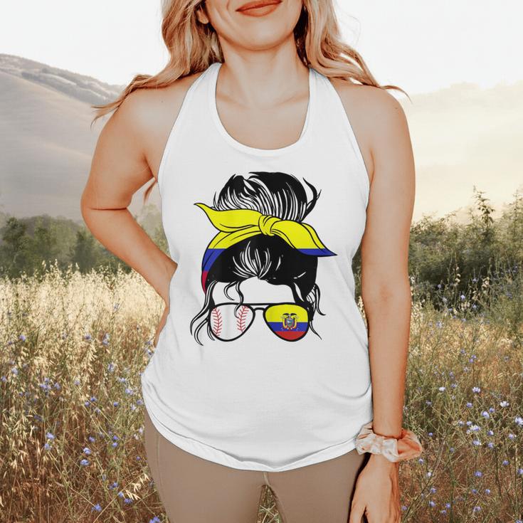 Ecuador Baseball Mom Ecuadorian Baseball Girl Flowy Tank