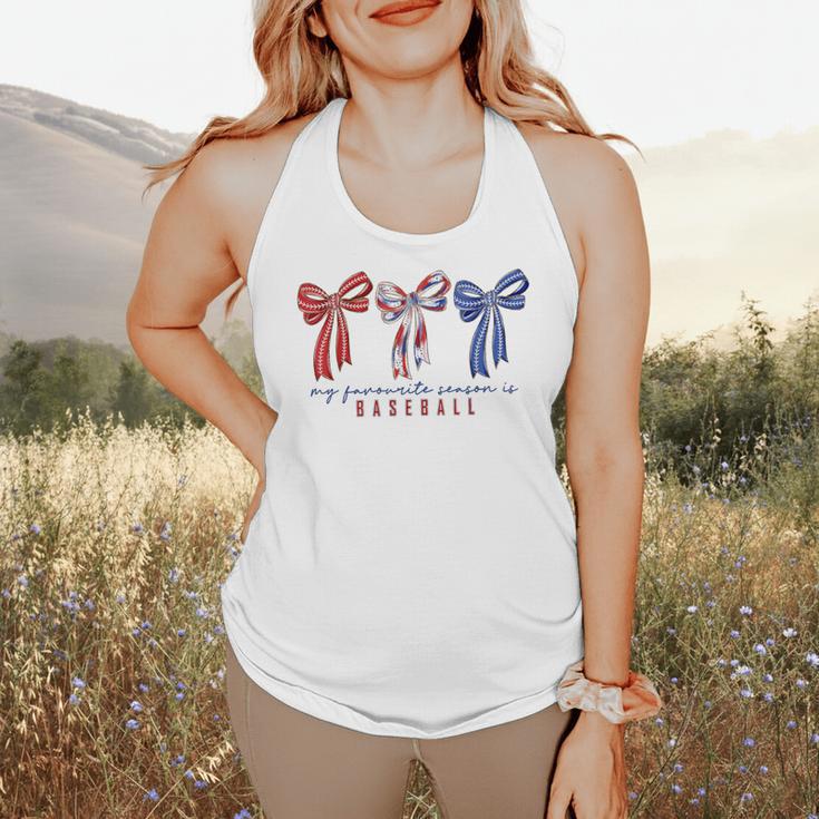 My Favorite Season Is Baseball Coquette Bow Game Day Mom Sis Flowy Tank My Favorite Season Is Baseball Coquette Bow Game Day Mom Sis Flowy Tank