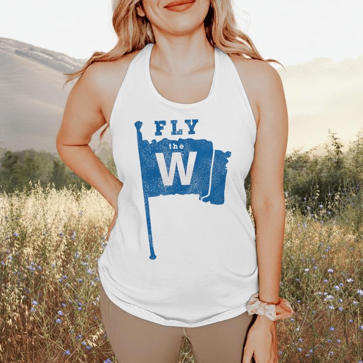 Fly The W Chicago Baseball Winning Flag Distressed Premium Tri-Blend Flowy Tank Fly The W Chicago Baseball Winning Flag Distressed Premium Tri-Blend Flowy Tank