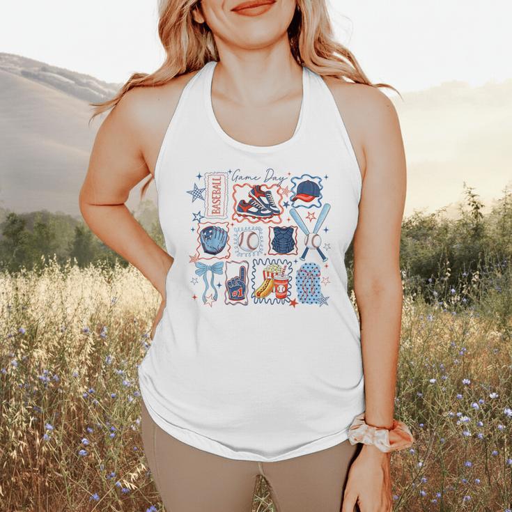 Game Day Baseball Lover Coquette Bow Girl Women Kid Mom Mama Flowy Tank Game Day Baseball Lover Coquette Bow Girl Women Kid Mom Mama Flowy Tank