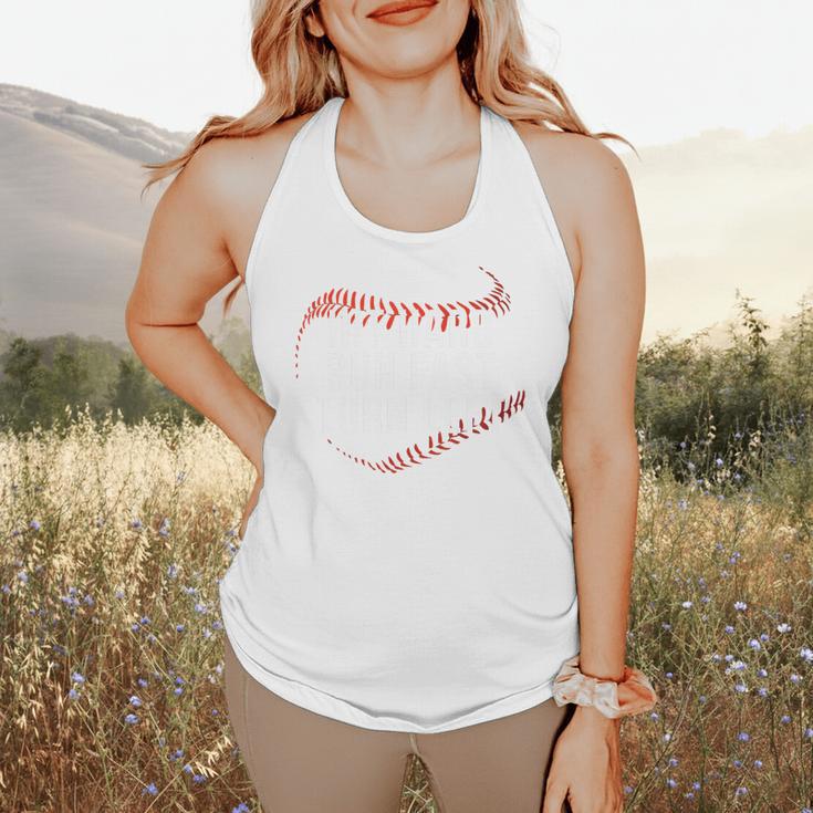 Hit Hard Run Fast Turn Left Baseball Player & Fan Premium Tri-Blend Flowy Tank