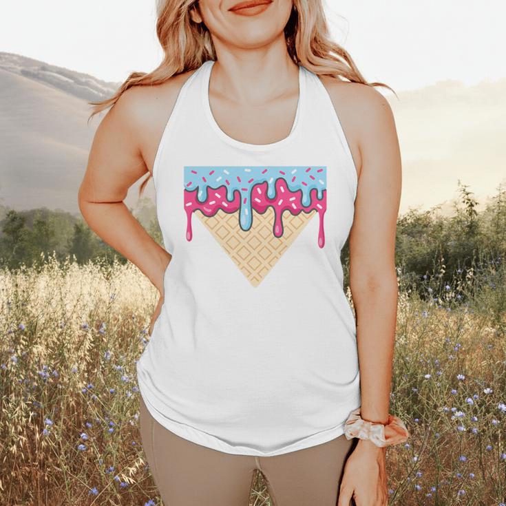 Ice Cream Baseball Cone Dripping Sprinkles Kids Boys Summer Premium Tri-Blend Flowy Tank Ice Cream Baseball Cone Dripping Sprinkles Kids Boys Summer Premium Tri-Blend Flowy Tank