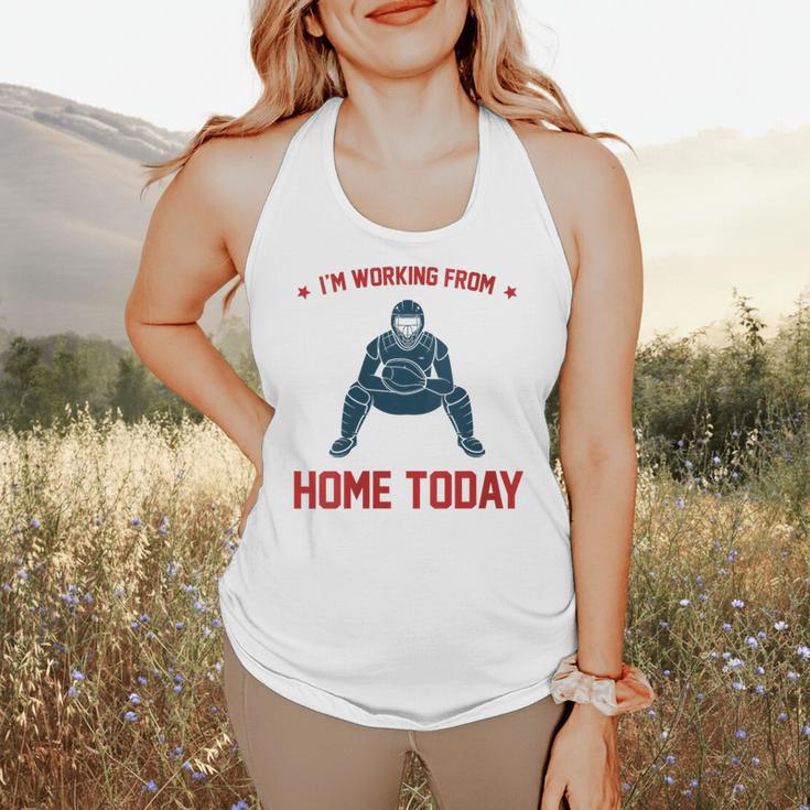 I'm Working From Home Today Baseball Lover Men Women Flowy Tank