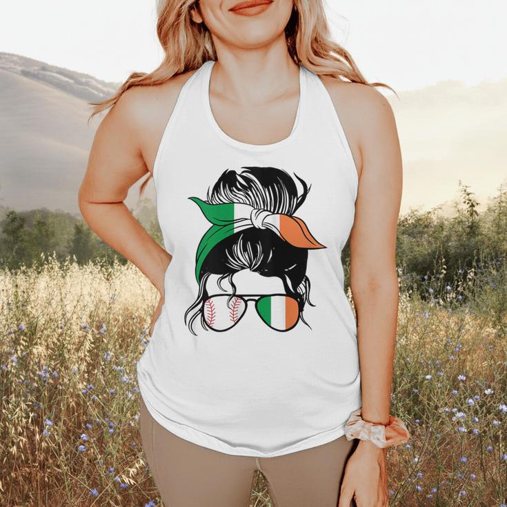 Ireland Baseball Mom Messy Bun Irish Baseball Girl Flowy Tank