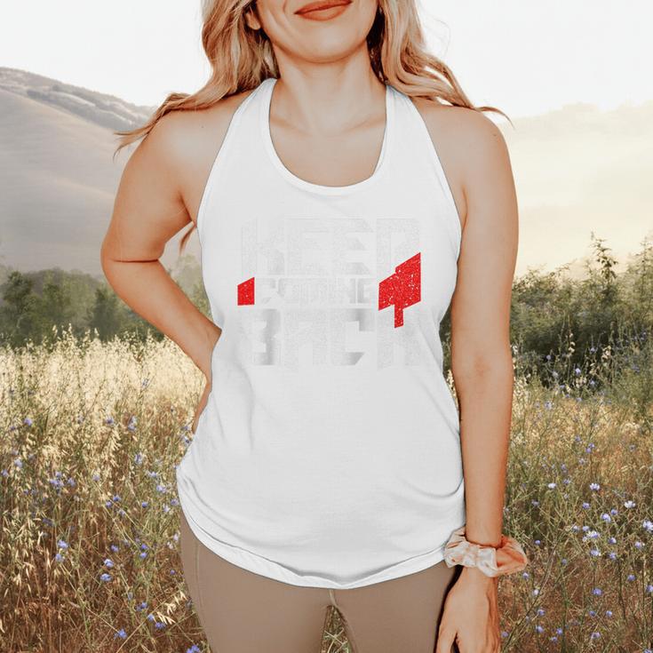 Keep Coming Back Celebrate Recovery Rehab NA AA Raglan Baseball Tee Flowy Tank