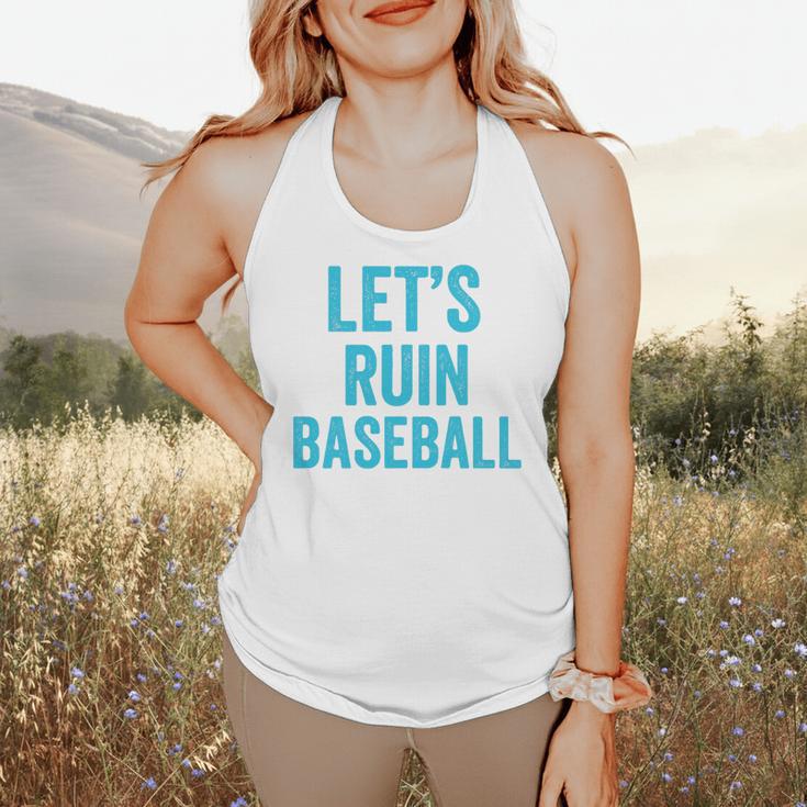 Let's Ruin Baseball Baseball Humor Sarcastic Baseball Premium Tri-Blend Flowy Tank