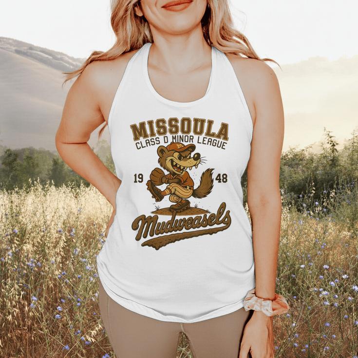 Missoula Mudweasels Retro Minor League Baseball Flowy Tank Missoula Mudweasels Retro Minor League Baseball Flowy Tank