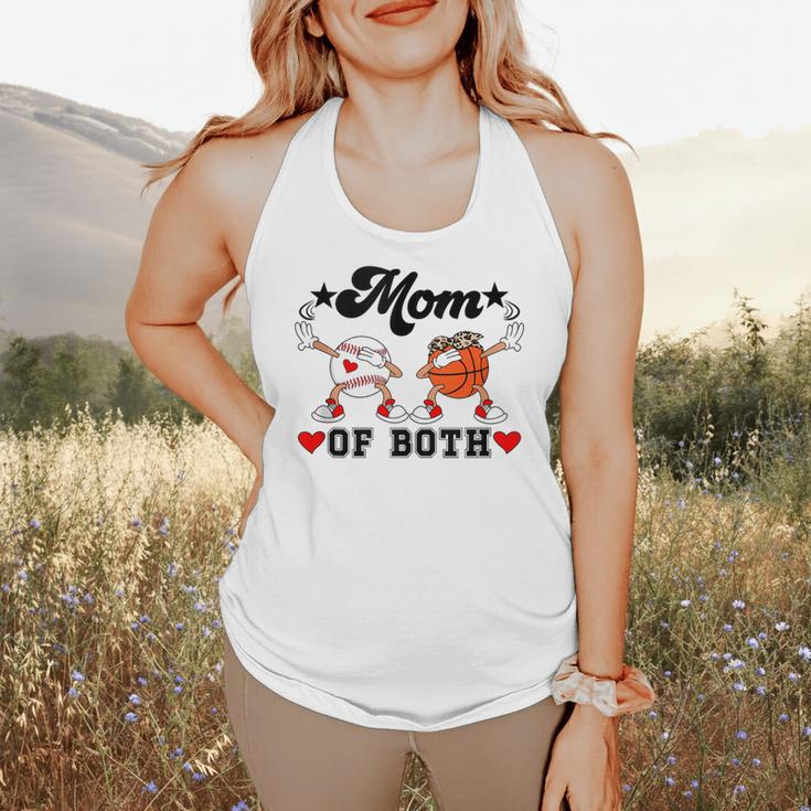 Mom Of Both Basketball Baseball Mom Flowy Tank Mom Of Both Basketball Baseball Mom Flowy Tank