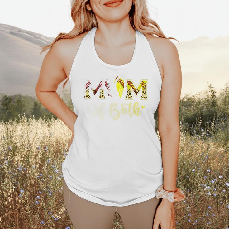 Mom Of Both Softball Baseball Mom Premium Flowy Tank