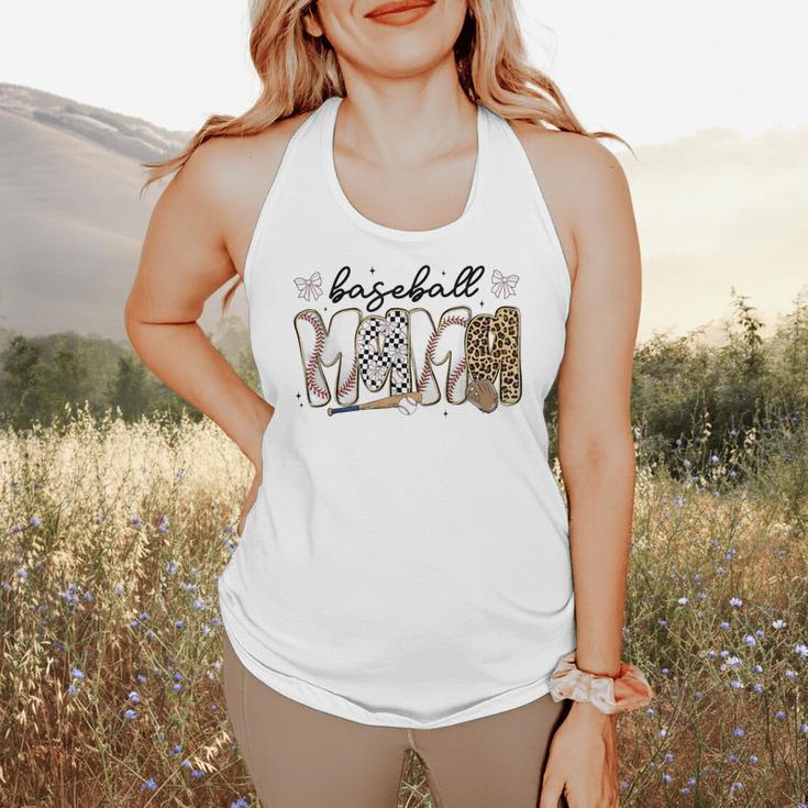Preppy Baseball Mama Coquette Bow Game Day Mom Mother Flowy Tank Preppy Baseball Mama Coquette Bow Game Day Mom Mother Flowy Tank