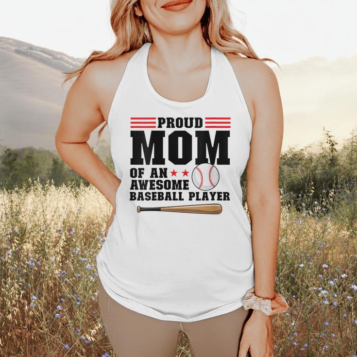 Proud Mom Of An Awesome Baseball Player Baseball Mom Flowy Tank Proud Mom Of An Awesome Baseball Player Baseball Mom Flowy Tank