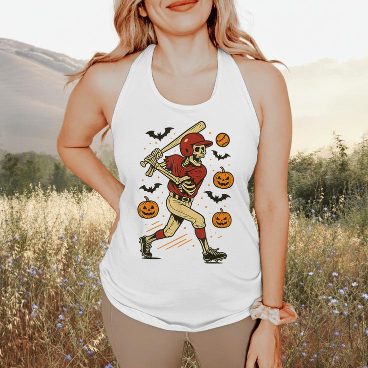 Skeleton Halloween Baseball Boys Men Kids Toddler Flowy Tank Skeleton Halloween Baseball Boys Men Kids Toddler Flowy Tank