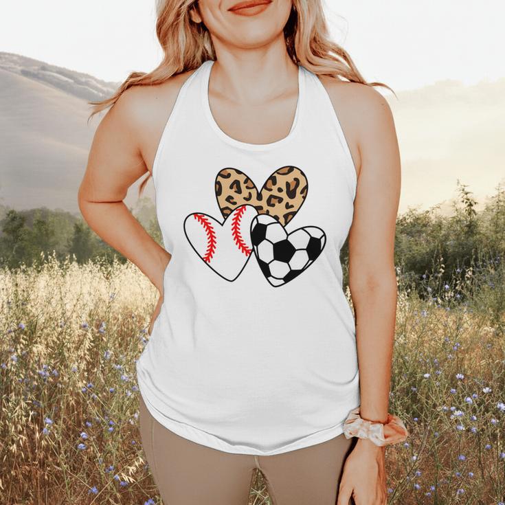 Soccer Baseball Heart Soccer Baseball Mom Flowy Tank