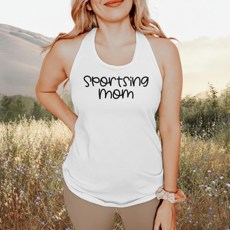 Sportsing Mom Sports Mom Baseball Mom Football Mom Flowy Tank