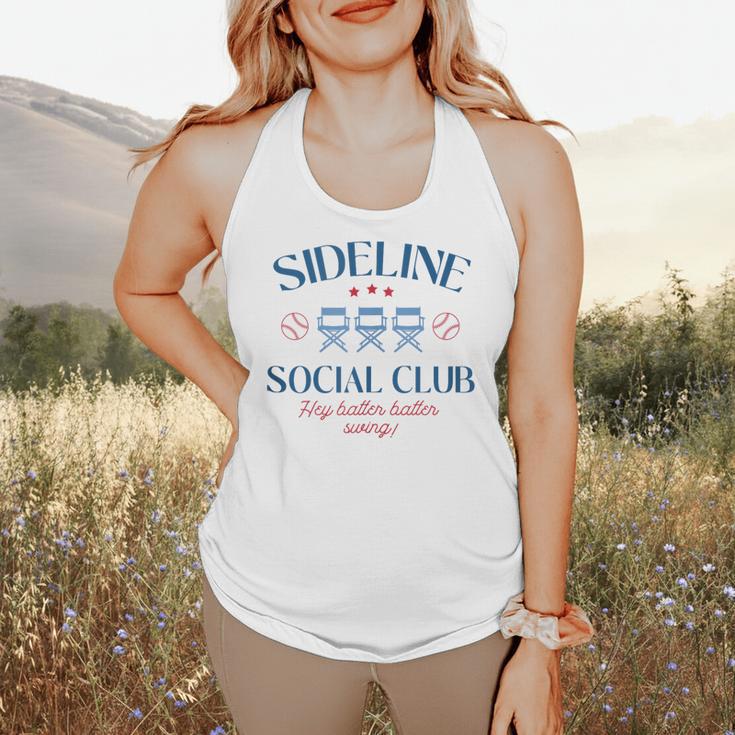 Spring 2025 Swing Batter Baseball Mom Sideline Social Club Flowy Tank Spring 2025 Swing Batter Baseball Mom Sideline Social Club Flowy Tank