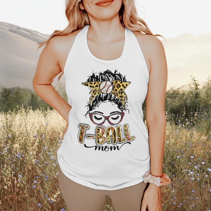 T Ball Mom Messy Bun Leopard Baseball Mom Leopard Flowy Tank T Ball Mom Messy Bun Leopard Baseball Mom Leopard Flowy Tank