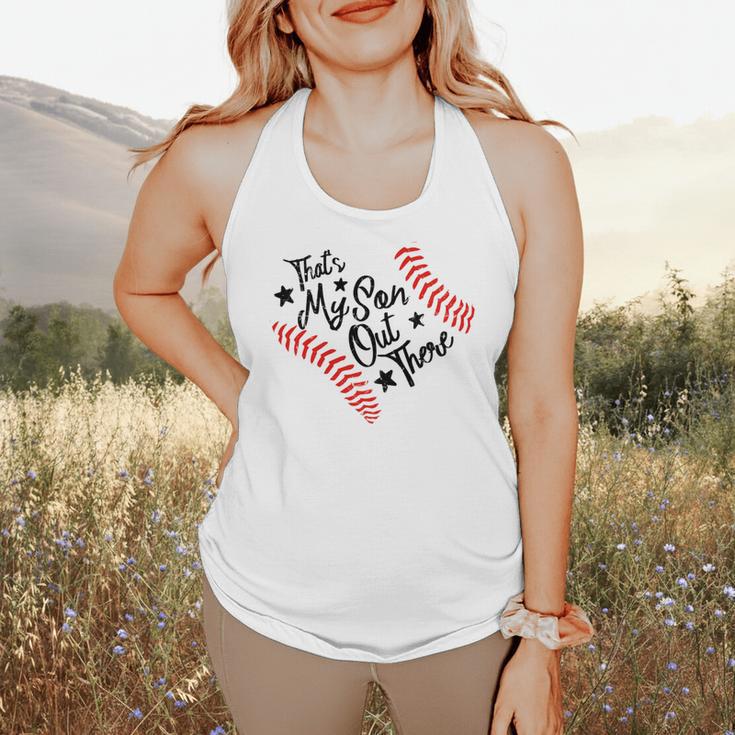 That's My Son Out There Baseball Mom Heart Mom Life Flowy Tank That's My Son Out There Baseball Mom Heart Mom Life Flowy Tank
