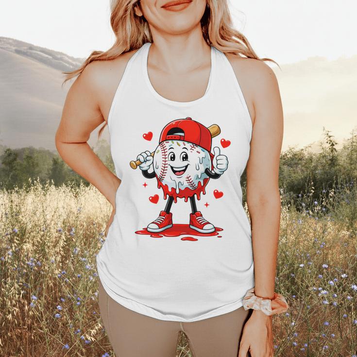 Valentine Baseball Heart Sports Men Boys Kid Flowy Tank Valentine Baseball Heart Sports Men Boys Kid Flowy Tank