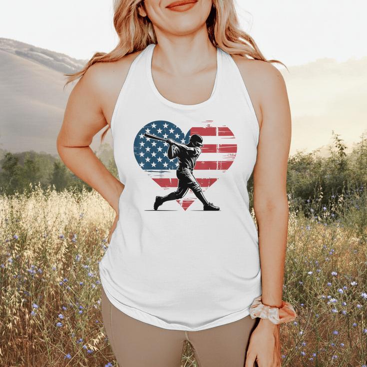 Valentines Baseball Batter Silhouette Heart Men Boys Kid Flowy Tank Valentines Baseball Batter Silhouette Heart Men Boys Kid Flowy Tank