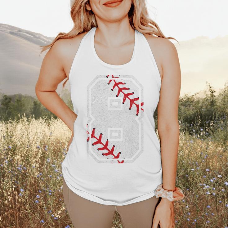 Vintage Baseball 8 Jersey Number 8 Flowy Tank