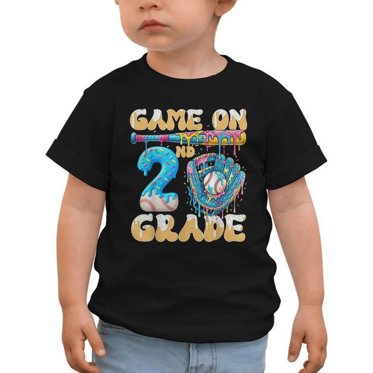 2nd Grade Back To School Baseball Drip Ice Cream Game On Graphic Toddler T-Shirt