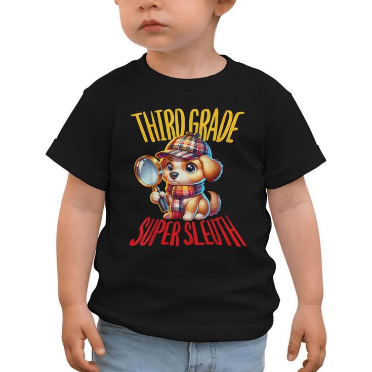 3rd Grade Super Sleuth Dog Detective Back To School Kids Graphic Toddler T-Shirt