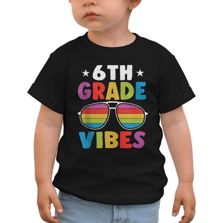 6th Grade Back To School Sunglasses Vibes Retro First Day Graphic Toddler T-Shirt
