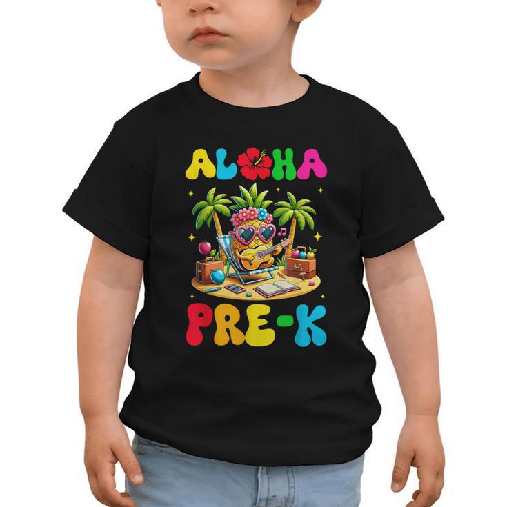 Aloha Pre-K Pineapple Hawaii Back To School Kids Girls Graphic Toddler T-Shirt