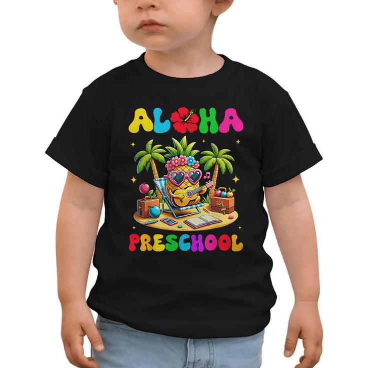 Aloha Preschool Pineapple Hawaii Back To School Kids Girl Graphic Toddler T-Shirt