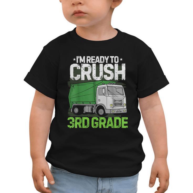 Back To School First Day Of 3rd Grade Garbage Truck Boys Graphic Toddler T-Shirt