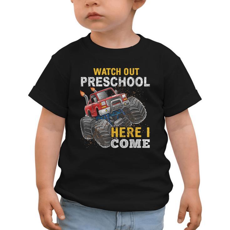 Back To School Preschool Here I Come For Boy Kids Truck Graphic Toddler T-Shirt