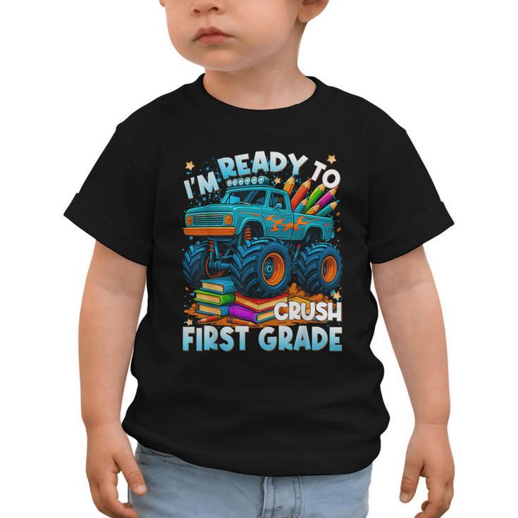 Back To School Ready To Crush 1st Grade Monster Truck Boys Graphic Toddler T-Shirt