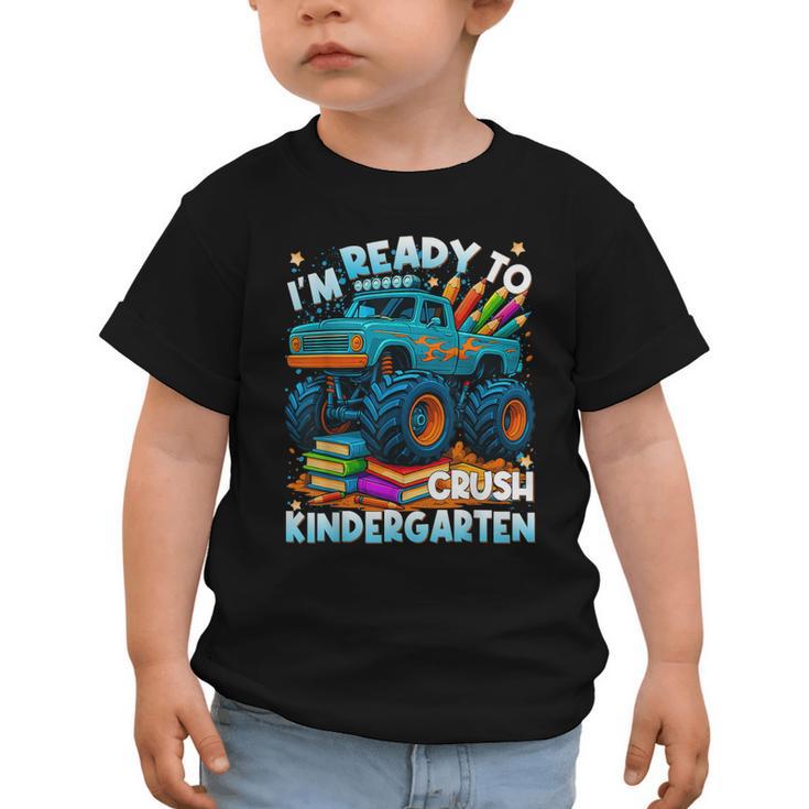 Back To School Ready To Crush Kindergarten Monster Truck Boy Graphic Toddler T-Shirt