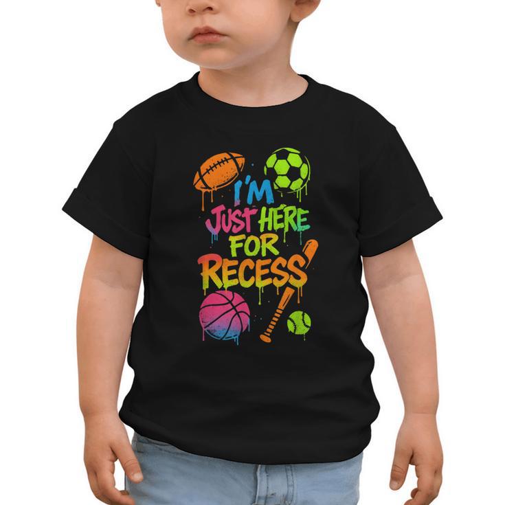 Back To School Sports Basketball Football Recess Graphic Toddler T-Shirt