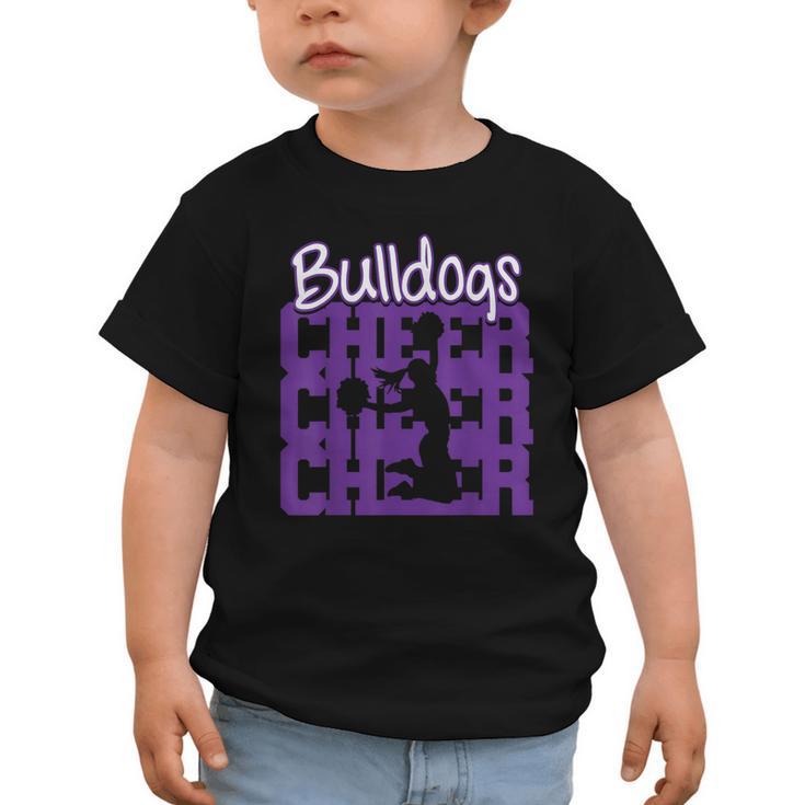 Bulldogs Cheer Back To School Cheerleading Spirit P Graphic Toddler T-Shirt