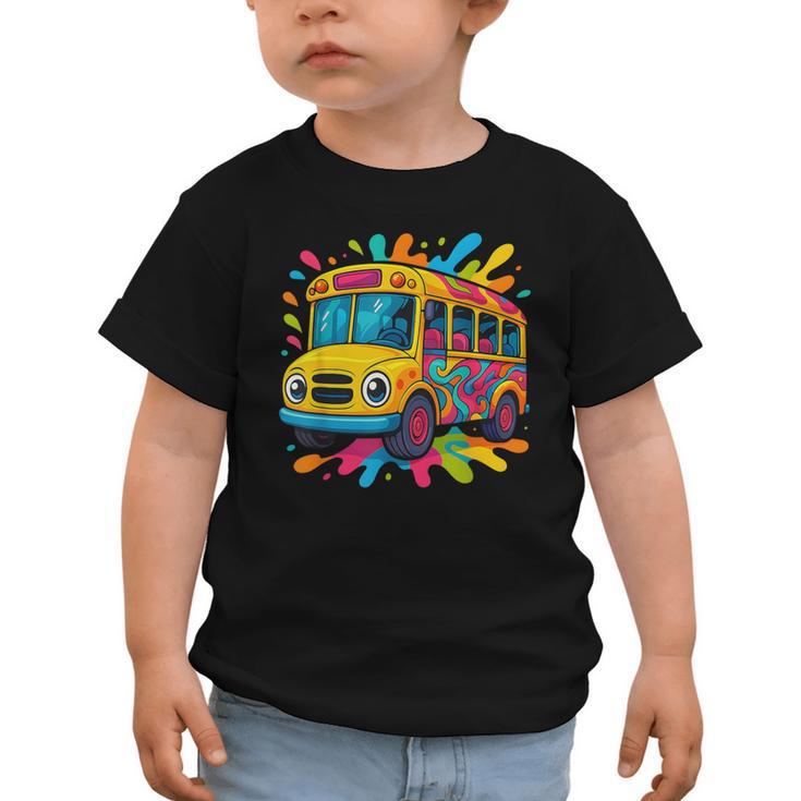 Colorful School Bus Driver Back To School Men Women Kids Graphic Toddler T-Shirt