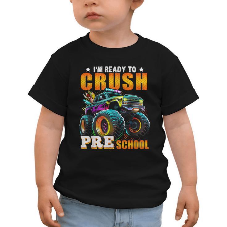 Crush Preschool Monster Truck Back To School Kids Boys Graphic Toddler T-Shirt