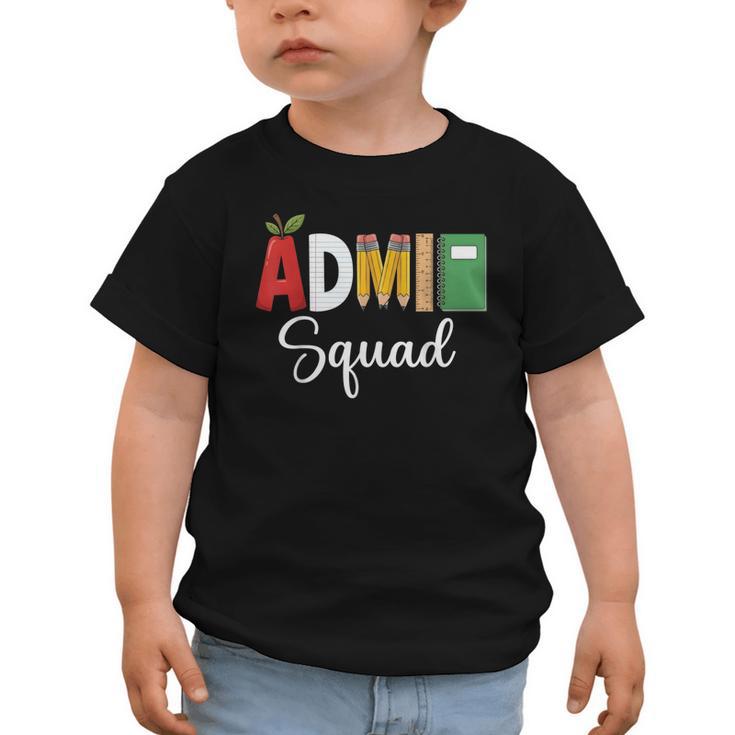 Cute Admin Squad Crew Team Back To School Office Staff Team Graphic Toddler T-Shirt