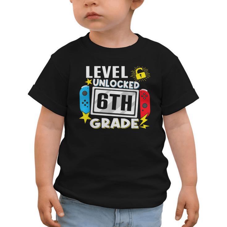 First Day Of 6th Grade Level Unlocked Game Back To School Graphic Toddler T-Shirt