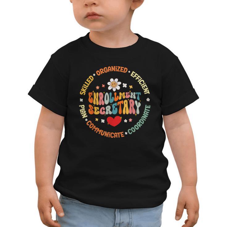 Groovy Enrollment Secretary Back To School Graphic Toddler T-Shirt