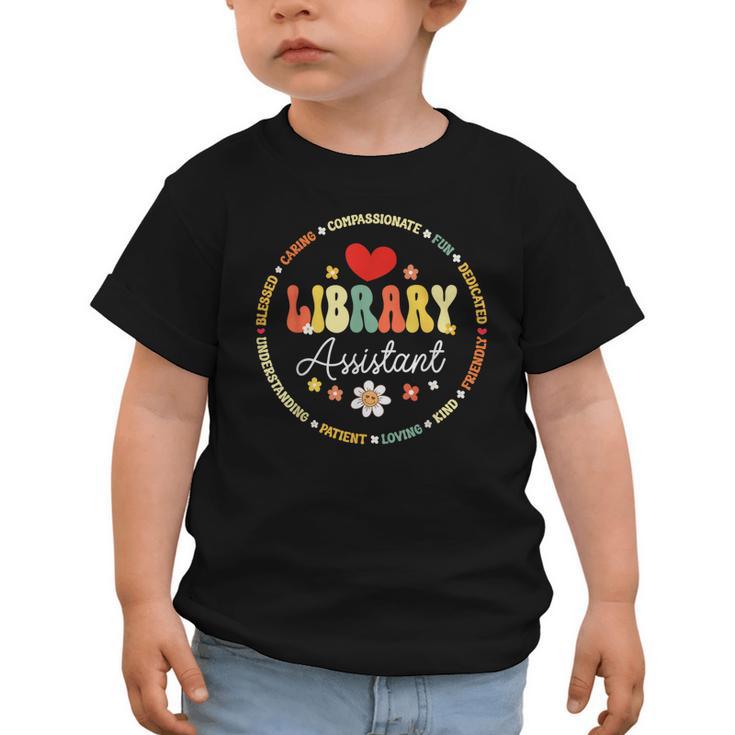 Groovy Librarian School Library Assistant Day Back To School Graphic Toddler T-Shirt