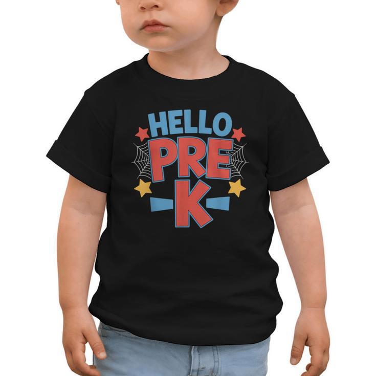Hello Pre-K Preschool Squad Spider Back To School First Day Graphic Toddler T-Shirt