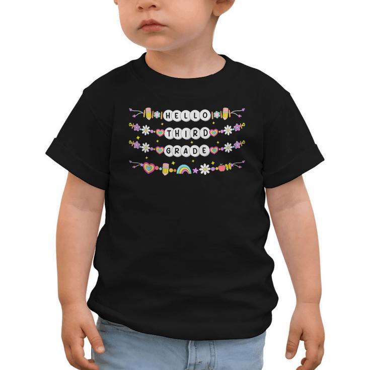 Hello Third Grade Friendship Bracelets Back To School Kids Graphic Toddler T-Shirt