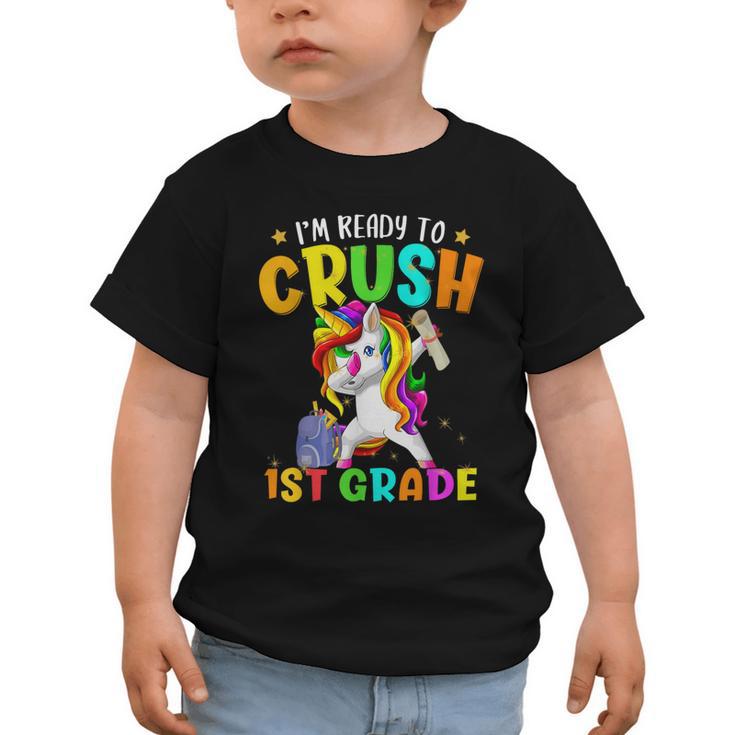 I'm Ready To Crush 1st Grade Dabbing Unicorn Back To School Graphic Toddler T-Shirt